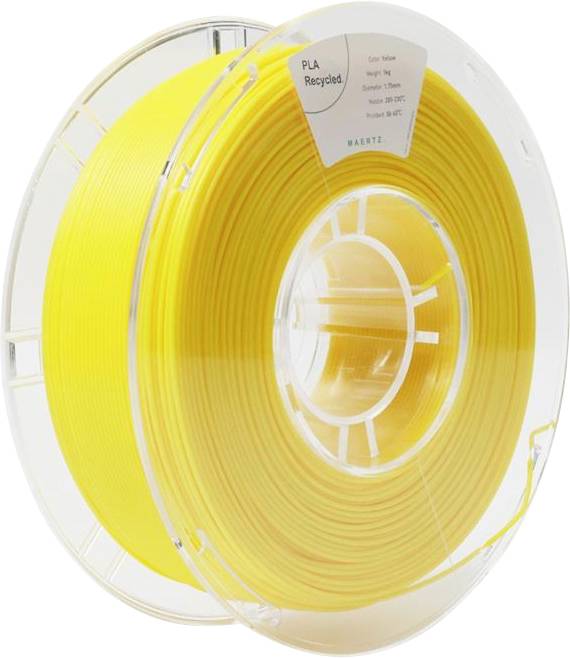 Maertz PMMA-1013-004 PMMA-1013-004 Filament PLA kunststof Gerecycled PLA 1.75 mm 1000 g Geel 1 stuk(s)