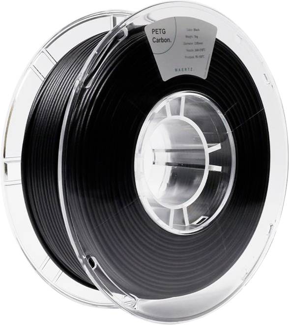Maertz PMMA-1020-002 PMMA-1020-002 Filament PETG Carbon Chemisch bestendig, Hittebestendig 2.85 mm 1000 g Zwart 1 stuk(s)