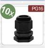 Quadrios 24CA382 kabelska uvodnica PG16 poliamid crna 10 St.
