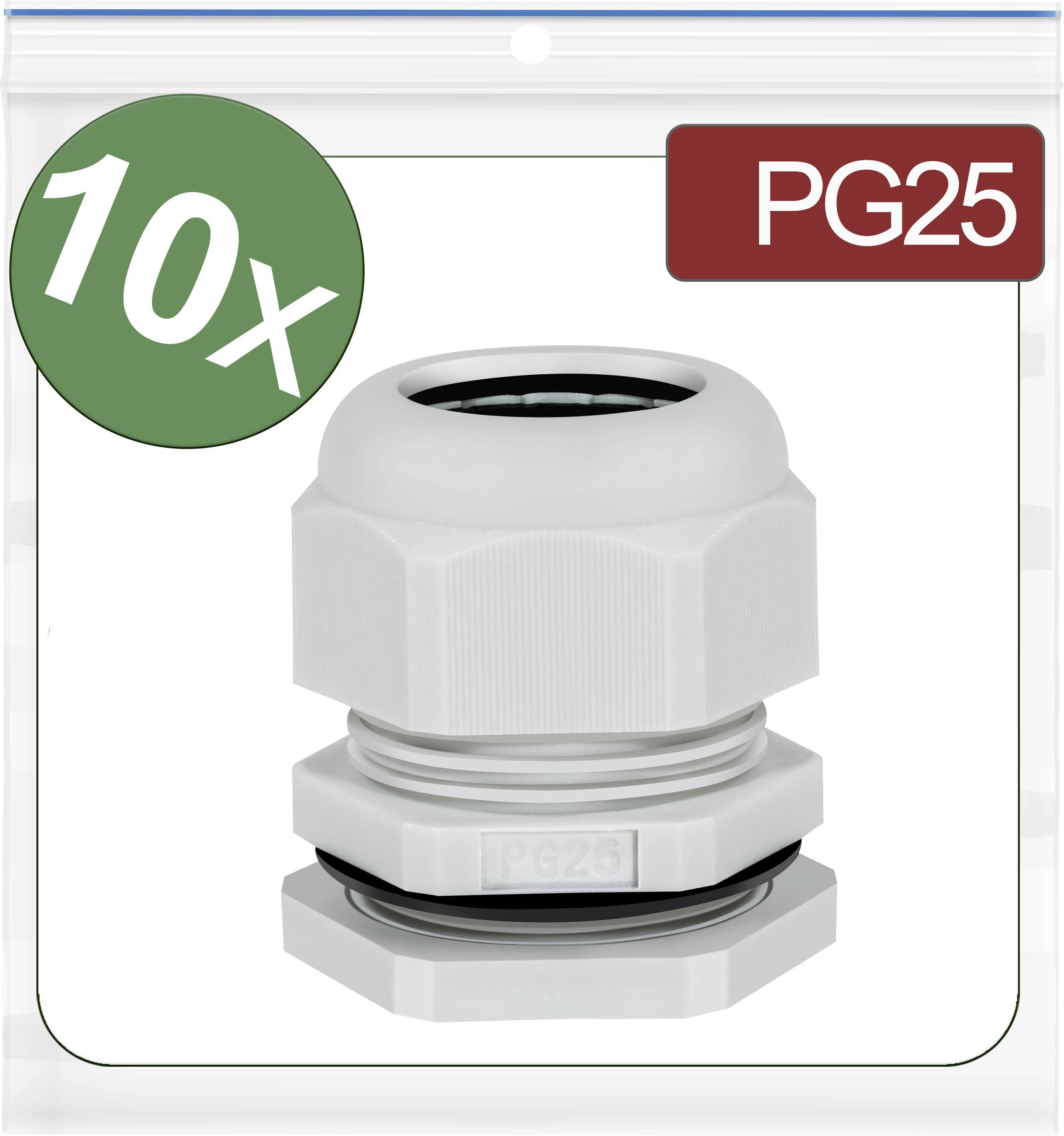 Quadrios 24CA398 Wartel PG25 Polyamide Grijs 10 stuk(s)