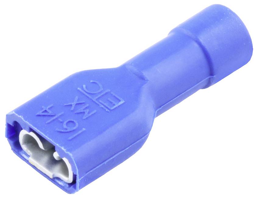 Molex 19003-0132 Platte stekker (female) Verzilverde contacten Insteekbreedte: 4.75 mm Insteekdikte: 0.51 mm Volledig ge&iuml;soleerd Blauw 1 stuk(s) Carton