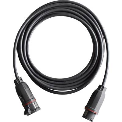 Dugačak crni kabel s dva priključka na krajevima, vjerojatno pogodan za audio ili video povezivanje.