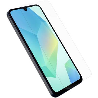 Pametni telefon s prozirnom zaštitnom folijom za zaslon, blago nagnjen, prikazuje sjajni, moderni dizajn.