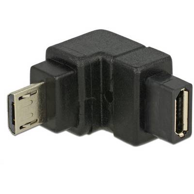 Crni pravokutni adapter s micro-USB utičnicom i USB-A utičnicom.