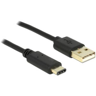 USB-C i USB-A kabel položeni jedan do drugog. USB-C utikač je lijevo, USB-A utikač je desno.