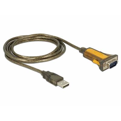 USB-to-RS232 adapter kabel s prozirnim i žutim utikačem, pogodan za spajanje modernih uređaja sa starijim serijskim hardverom.