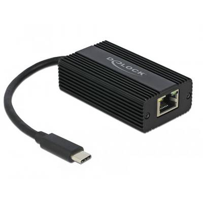 Crni adapter s USB-C priključkom i Ethernet portom, pogodan za povezivanje uređaja putem žičane mrežne veze.