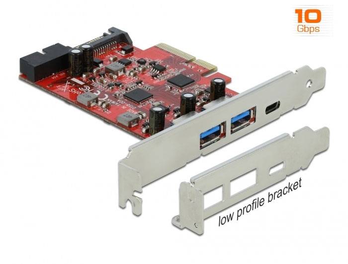 Delock 90492 PCI-Express kartica USB 3.2 (gen. 1), USB 3.2 gen. 2 PCIe-3