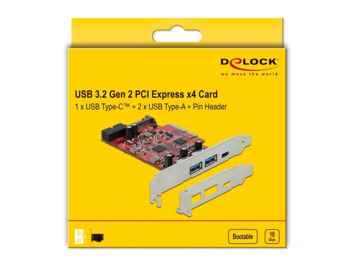 Delock 90492 PCI-Express kartica USB 3.2 (gen. 1), USB 3.2 gen. 2 PCIe-4