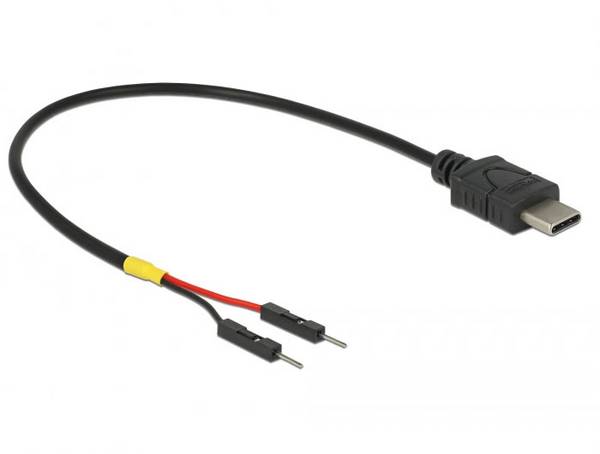 Delock struja priključni kabel [1x USB - 2x USB] 20 cm crna