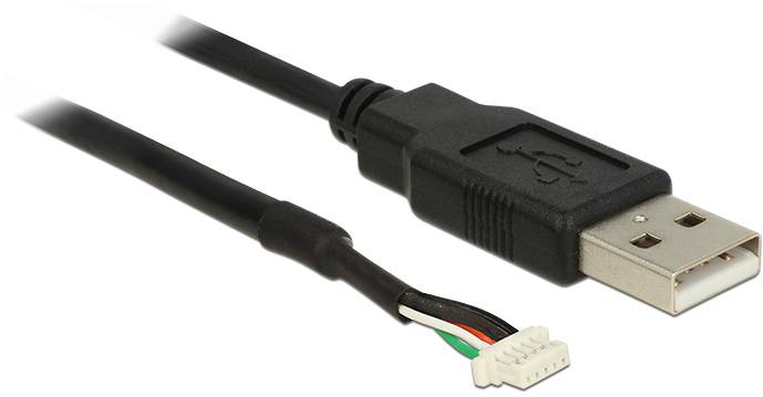 USB kabel s otvorenim krajem koji prikazuje gole obojene žice te utikač, pogodan za elektronske spojeve i popravke.