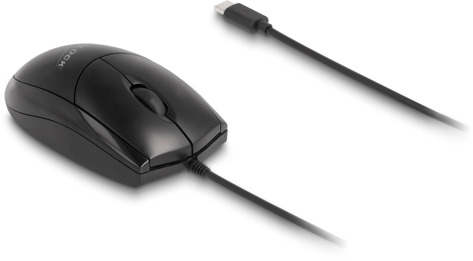 Delock 12114 miš USB optički crna 3 Tipke 1200 dpi tihe tipke-2