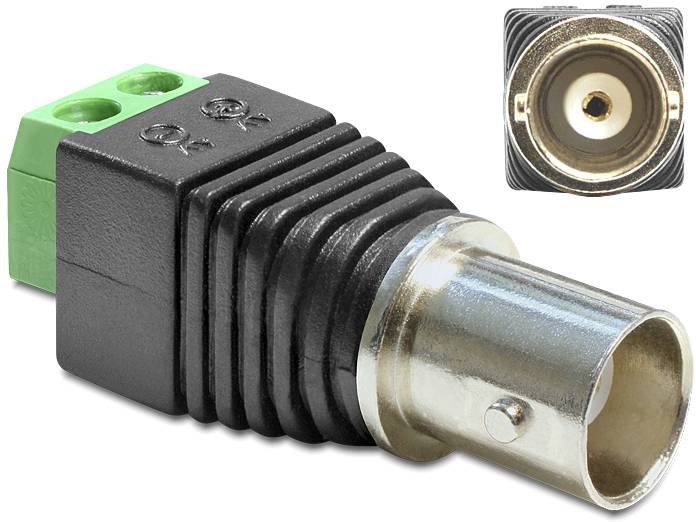 Delock serijsko sučelje adapter [1x ženski konektor BNC - 1x utičnica] crna, zelena, srebrna-1