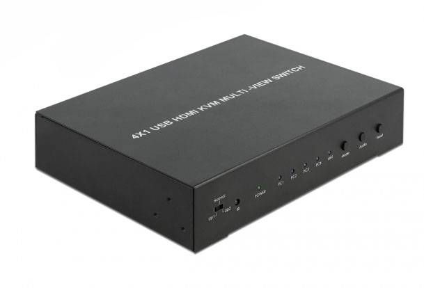 Delock 11488 KVM matrični prekidač HDMI tipkovnica, miš, daljinski upravljač 1920 x 1080 Pixel-1