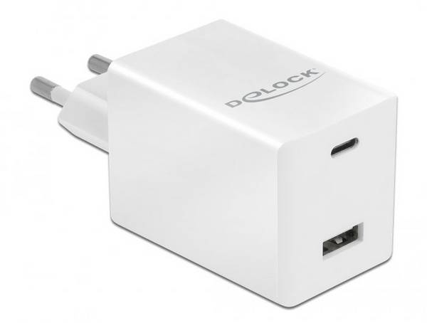 Delock 41448 USB punjač 48 W USB-A, USB-C® Power Delivery bijela utičnica brzi punjač, USB power delivery (USB-PD)