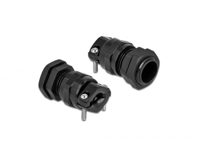 Delock 60353 sa zaštitom od potega metal, plastika crna 1 St.-2