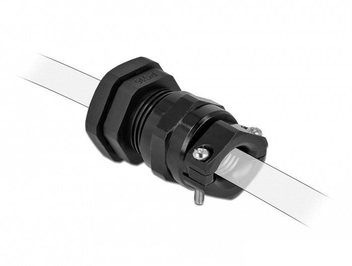 Delock 60353 sa zaštitom od potega metal, plastika crna 1 St.-4