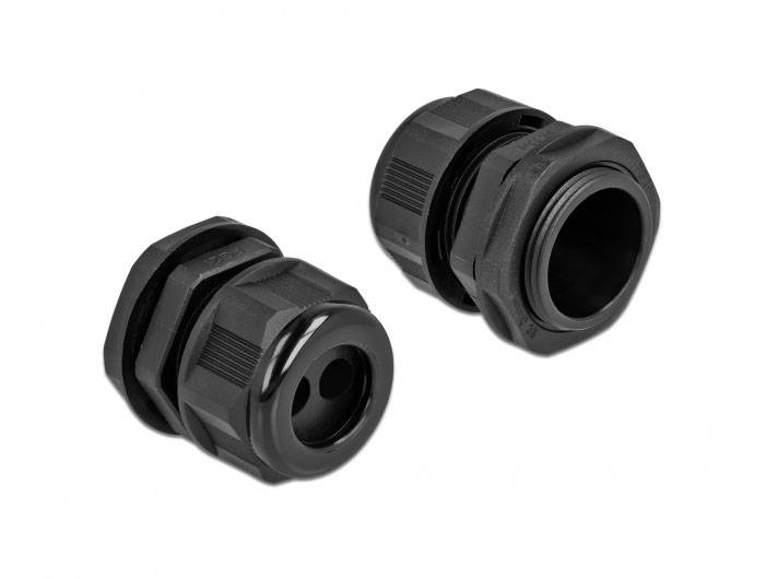 Delock 60371 vodootporno plastika crna 1 St.-2