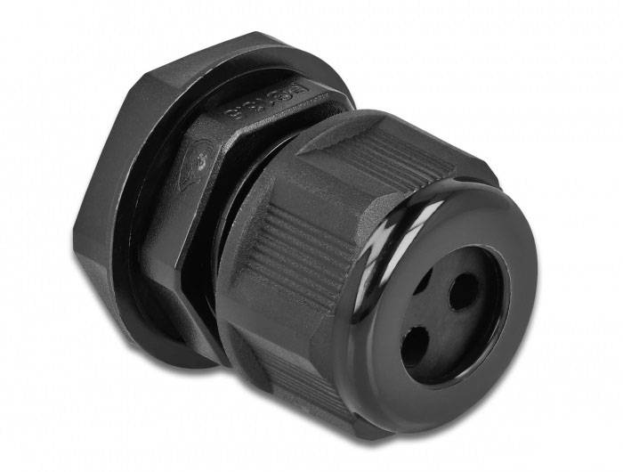 Delock 60375 vodootporno plastika crna 1 St.-0
