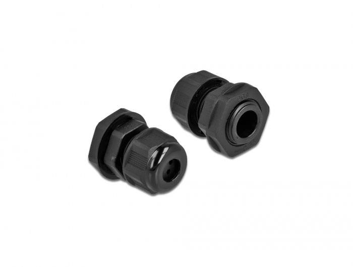 Delock 60379 vodootporno plastika crna 1 St.-2