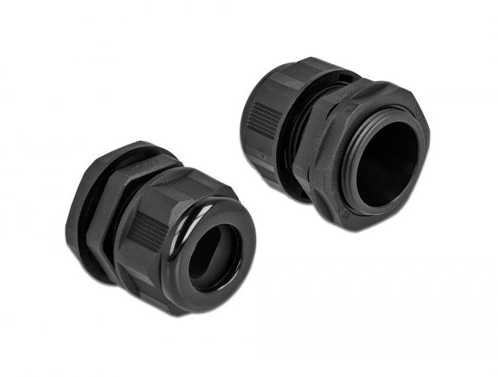 Delock 60387 vodootporno PG21 plastika crna 1 St.-2