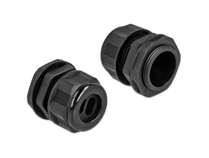 Delock 60393 vodootporno plastika crna 1 St.-2
