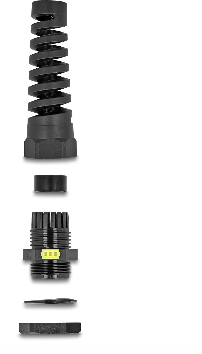 Delock 60624 sa zaštitom od potega M12 plastika crna 1 St.-3