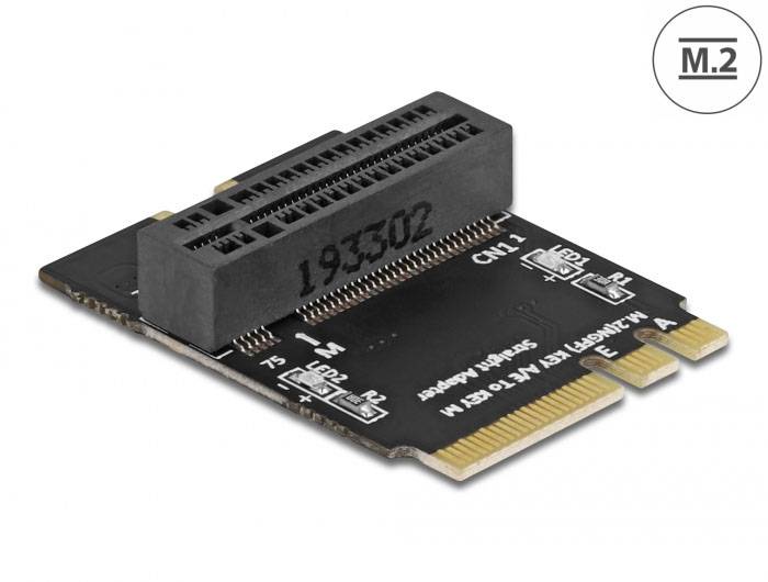 Delock serijsko sučelje adapter [1x M.2 key a-e utikač - 1x M.2 key m utičnica] 0 mm crna-2