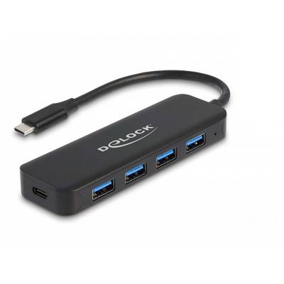 Delock 64170 USB-Hub 4 ulaza USB a USB 3.2 gen.1 5 GBit/s sa USB-C utikačem crna 64170-0