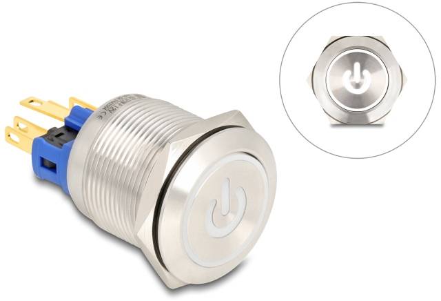 Delock 20986 20986 Druktoets 3 A 1x aan/(uit) Moment Wit (b x d) 45 mm x 30 mm IP65 1 stuk(s) Bag
