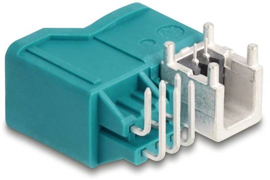DeLOCK HDMTD jednostruki + kutni Powerpin konektor za PCB 90328 90328 tirkizna (mat), mat-bijela Delock Sadržaj: 1 St.-2