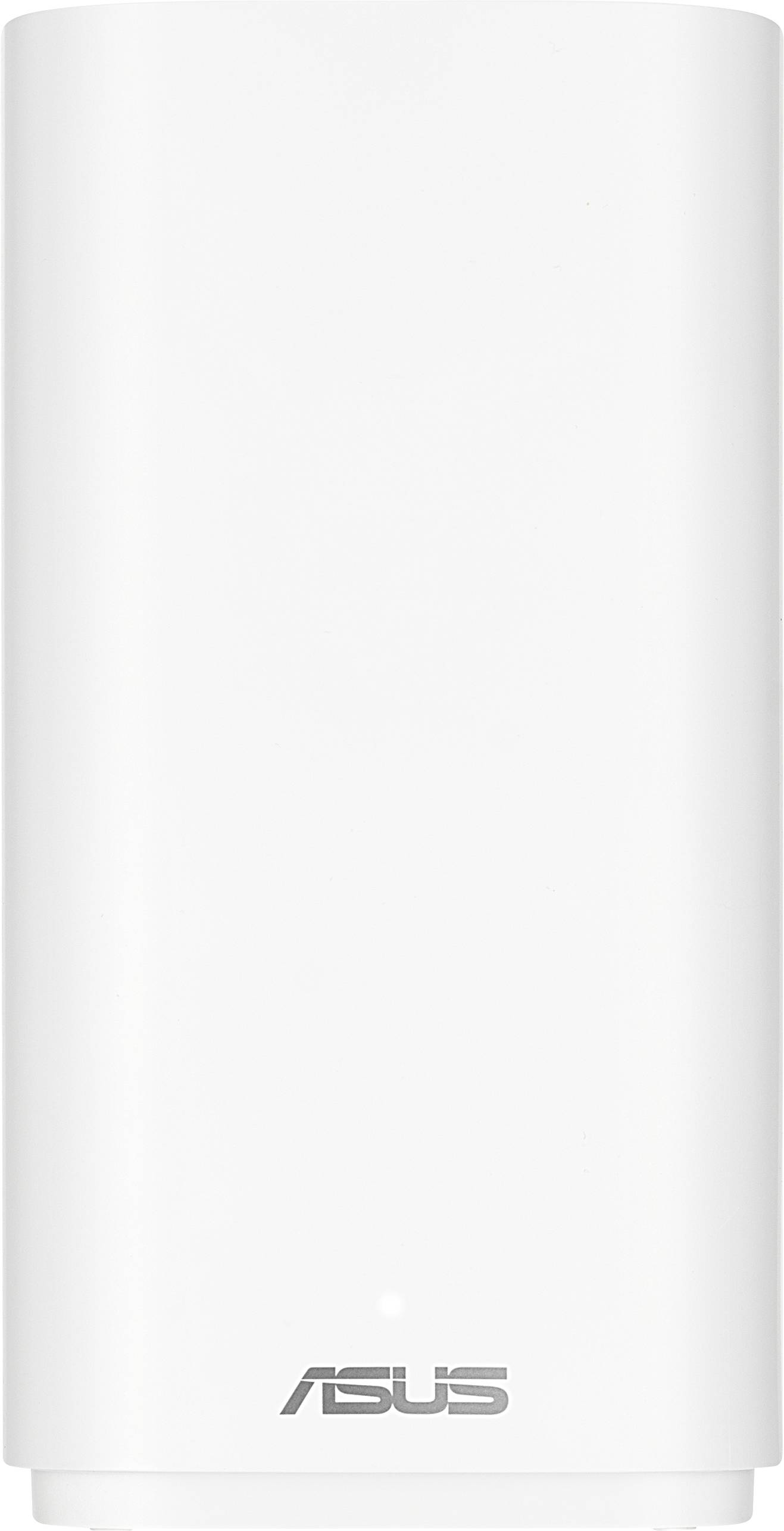 Bijeli ASUS WLAN usmjerivač u cilindričnom obliku.