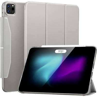Dva tableta u futrolama. Jedan stoji uspravno, drugi leži vodoravno s osvjetljenim zaslonom i Apple Pencilom položenim na njemu.