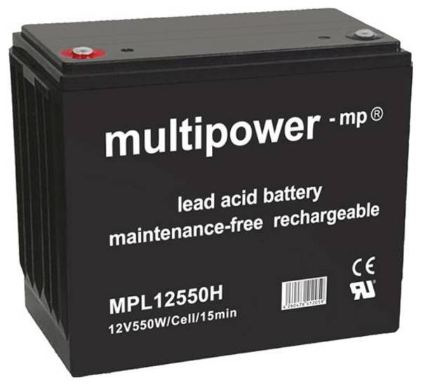 multipower MPL12550H 149820 olovni akumulator 12 V 140 Ah olovno-koprenasti (Š x V x D) 338 x 281 x 173 mm M8 vijčani priključak bez održavanja, nisko samopražnjenje