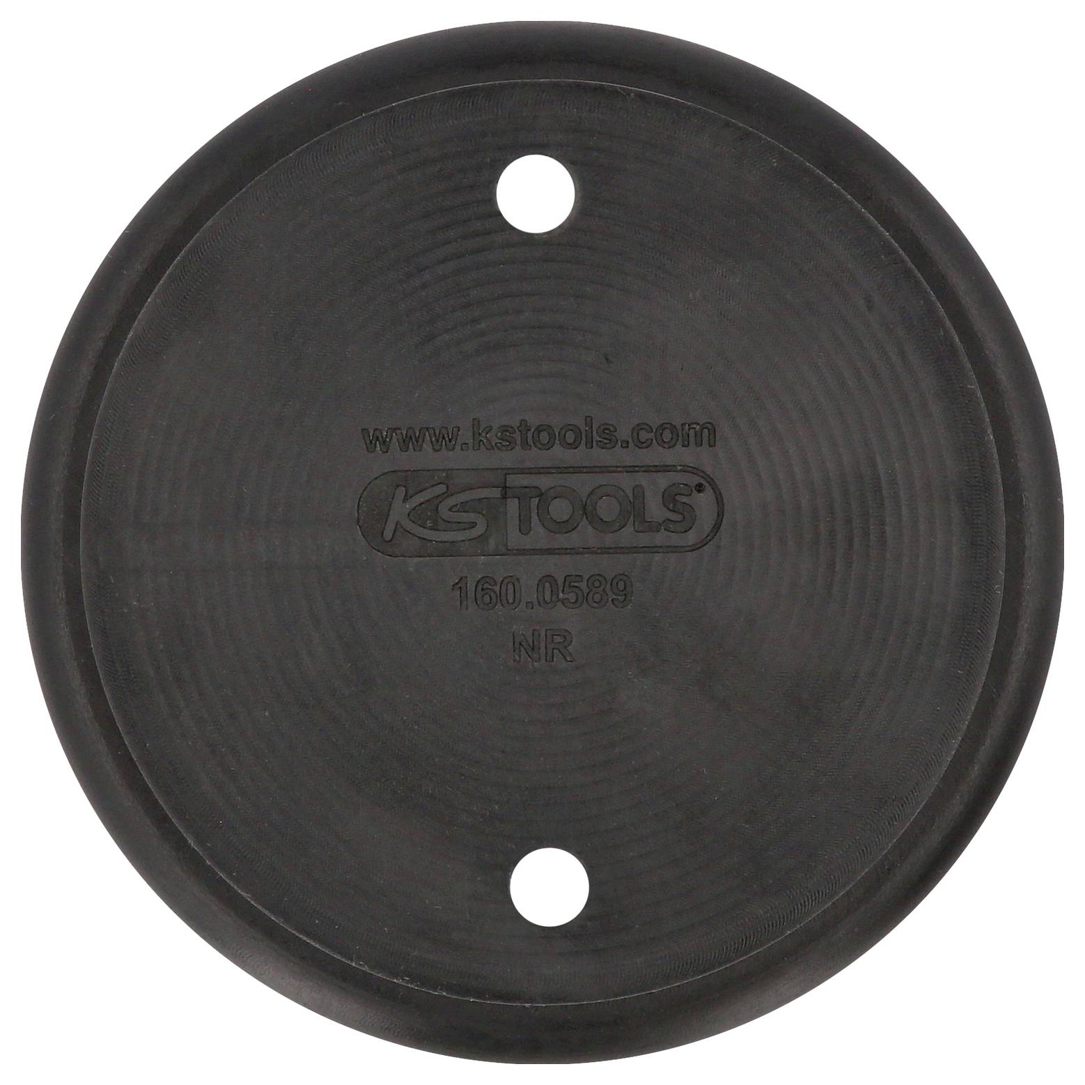 Crna gumena pločica s dva otvora i natpisom 'www.kstools.com 160.0589 NR'.