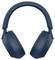 Tamno plavi bežični over-ear slušalice s podesivom, mekom oblogom za uši i lukovima, pogodne za slušanje glazbe i primanje poziva.