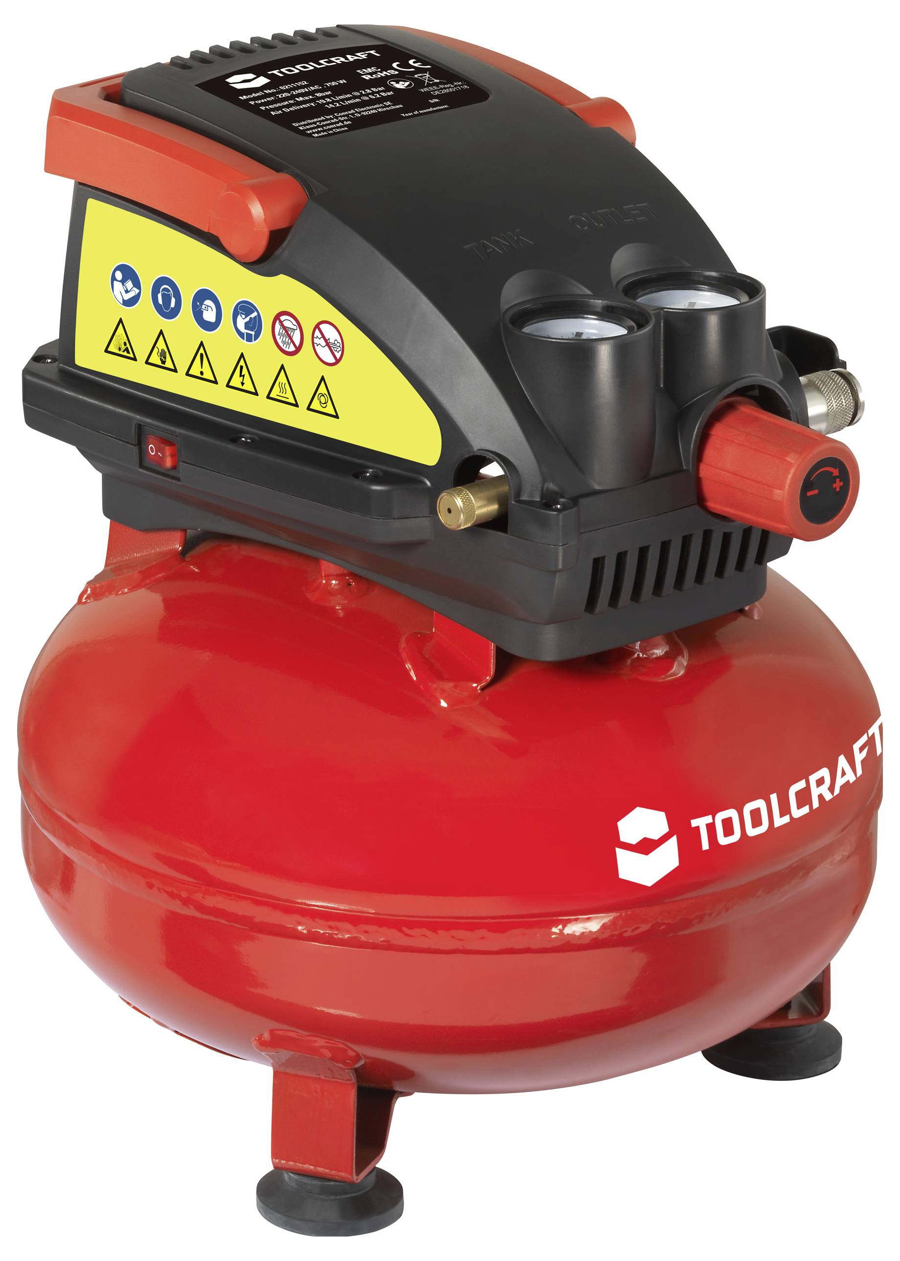 TOOLCRAFT pneumatski kompresor 11 l 8 bar-1