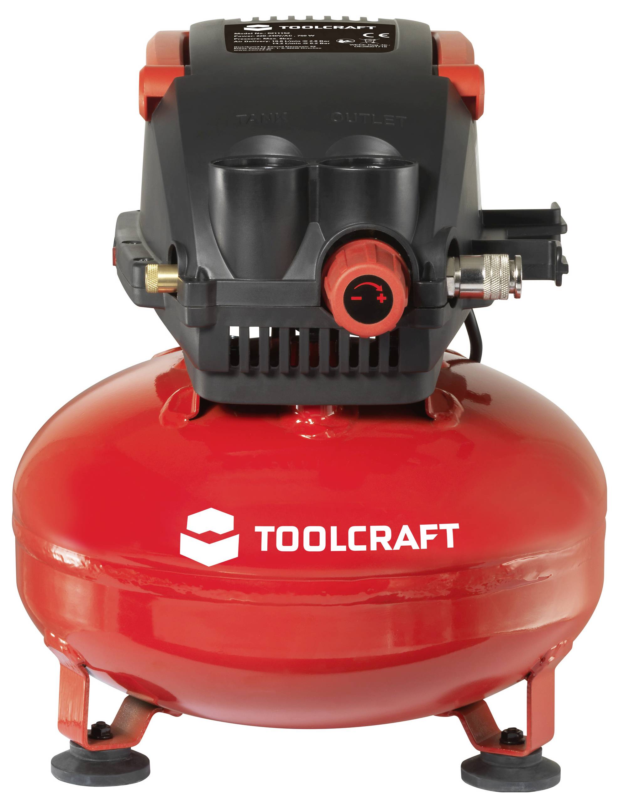 TOOLCRAFT pneumatski kompresor 11 l 8 bar-4