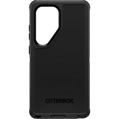 Crna Otterbox mobilna maska čvrstog dizajna i strukturiranog završetka, prikladna za moderni pametni telefon.