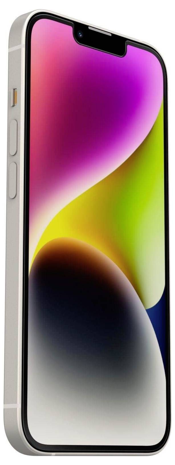 Pametni telefon sa zakrivljenim zaslonom prikazuje apstraktne, šarene boje na ekranu.