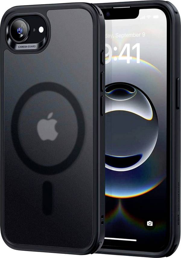 ESR Classic Hybrid HaloLock stražnji poklopac za mobilni telefon Apple iPhone 17e, iPhone 16e crna induktivno punjenje, MagSafe kompatibilna, otporna na udarce 1A84200302