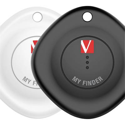 Dva kružna GPS praćenja uređaja, jedan crni i jedan bijeli, s natpisom 'MY FINDER' na prednjoj strani, svaki s crvenim logotipom.