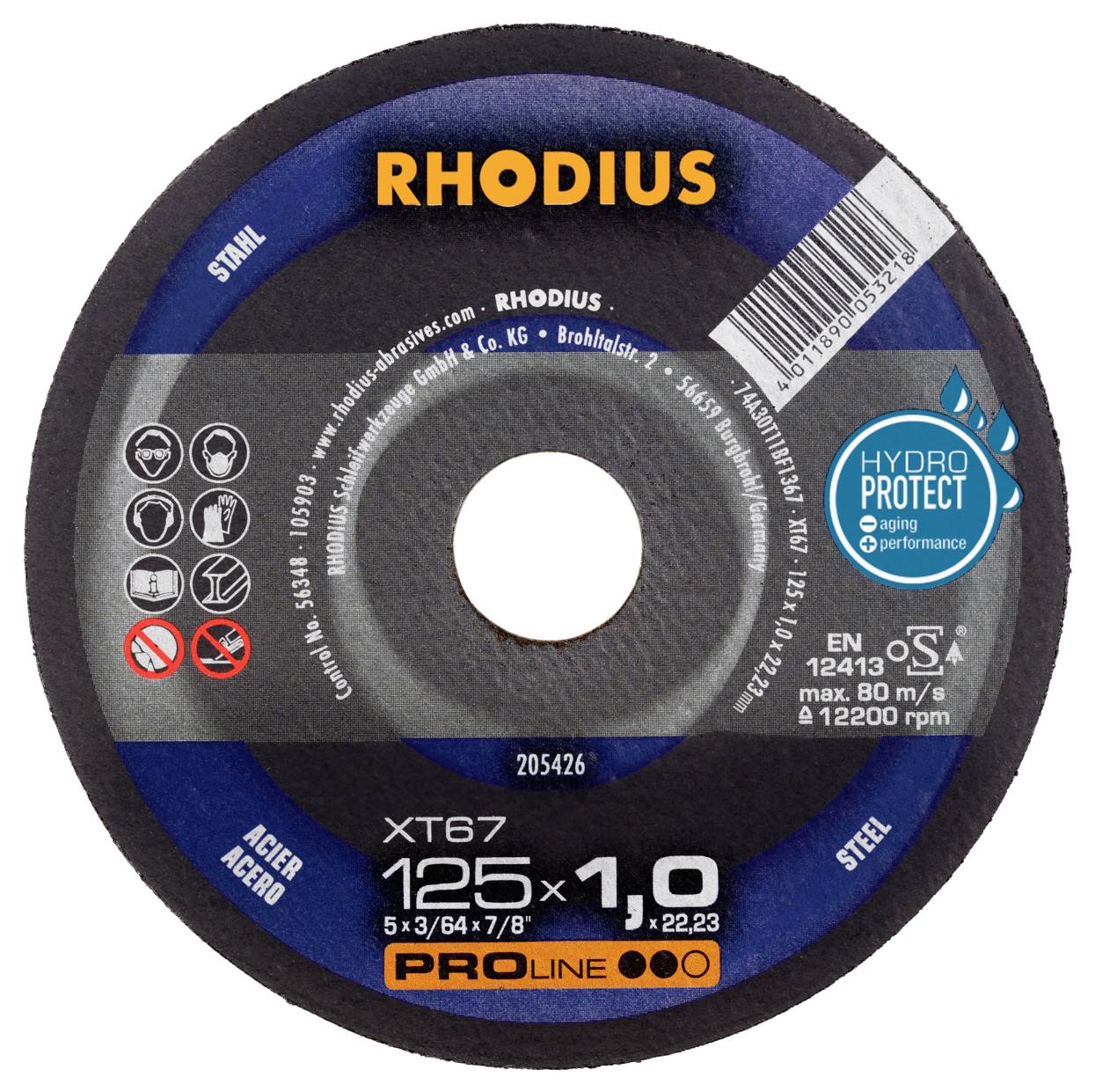 Rhodius 353348 Diamanten doorslijpschijf 115 mm 1 stuk(s)