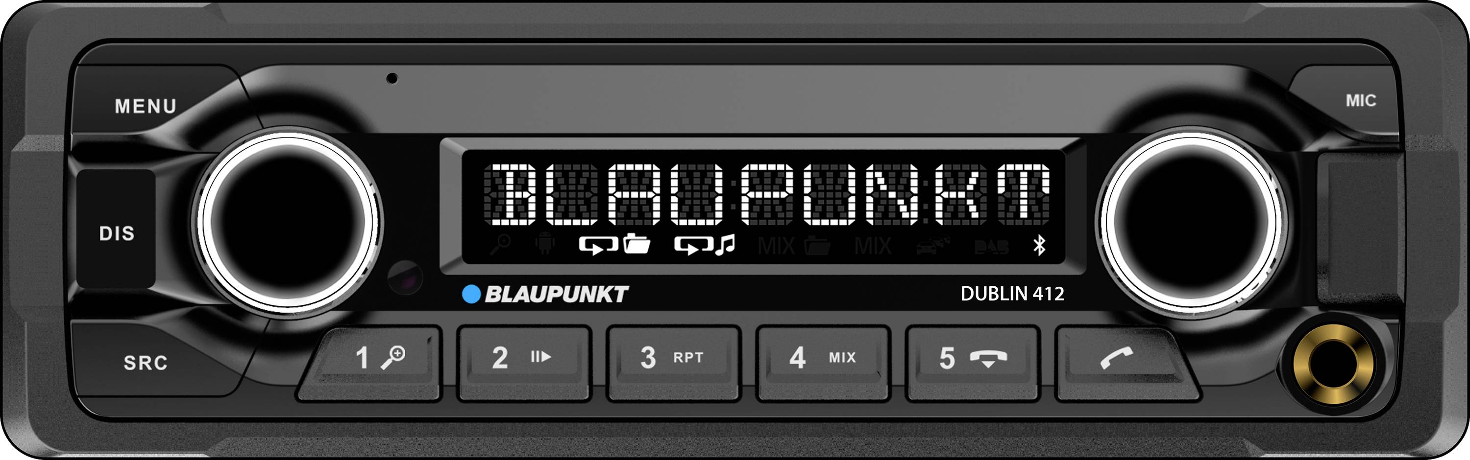 Blaupunkt DUBLIN 412 Autoradio enkel DIN Incl. afstandsbediening, Bluetooth handsfree