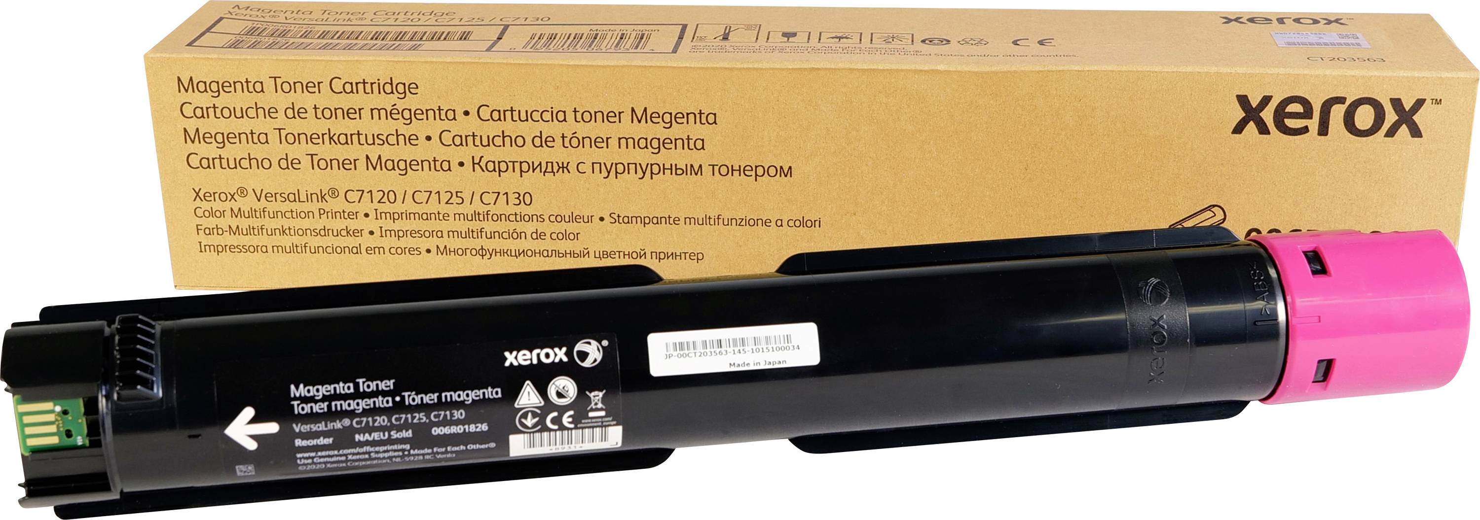 Magenta toner kaseta Xerox-a, model C7100 serije. Toner kaseta je prikladna za pisače/višefunkcijske pisače.