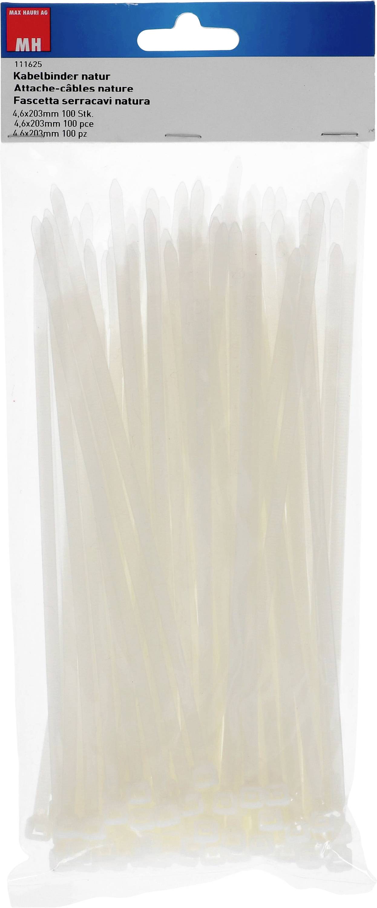 Max Hauri 111625 vezice 200 mm 4.5 mm prirodna 100 St.