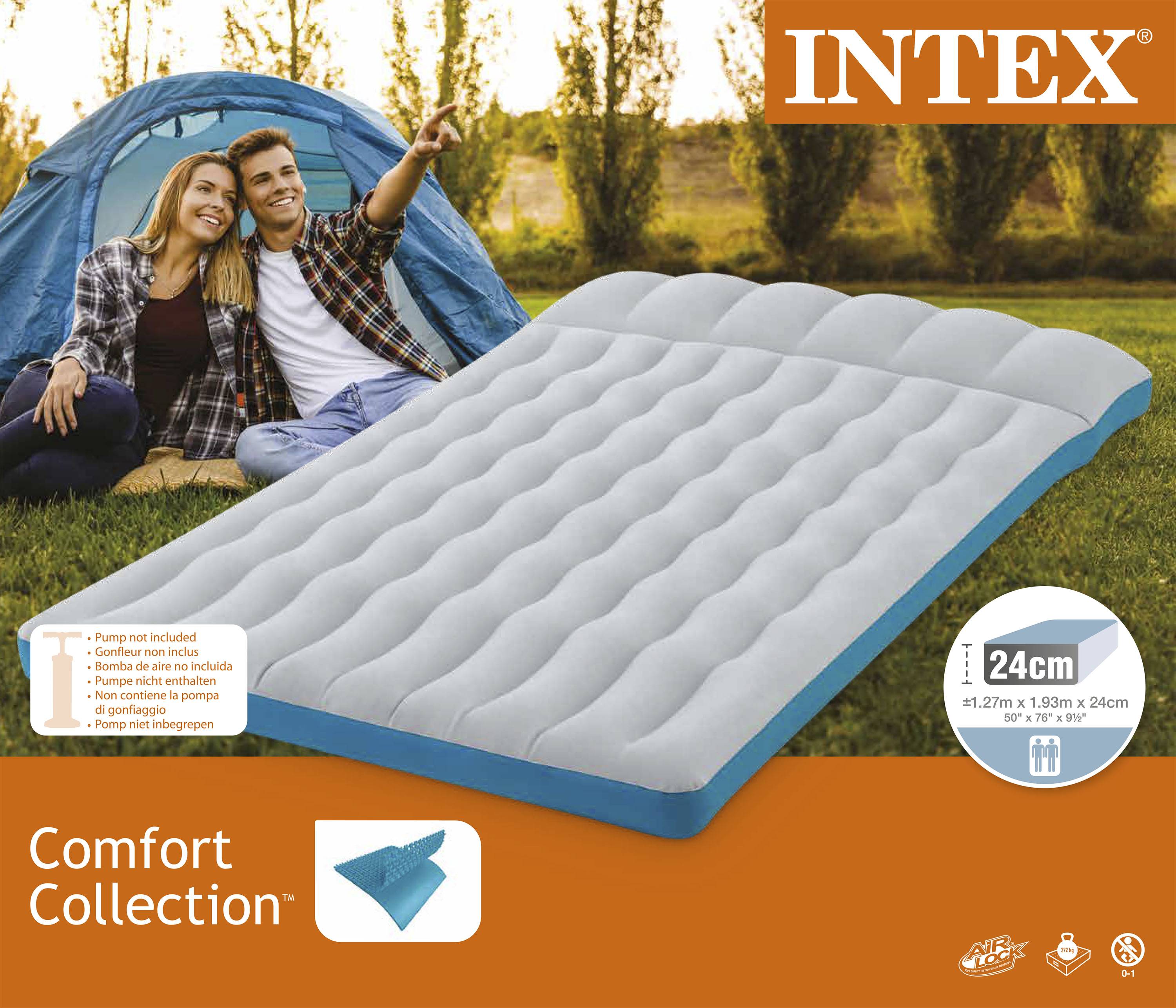 Intex doppel madrac za kampiranje bijela, plava boja 67999 Opterećenje (težina) (maks.) 273 kg-2