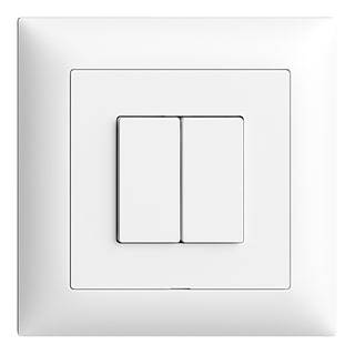 Feller dvostruka tlačna sklopka mat-bijela 167270 1 St.
