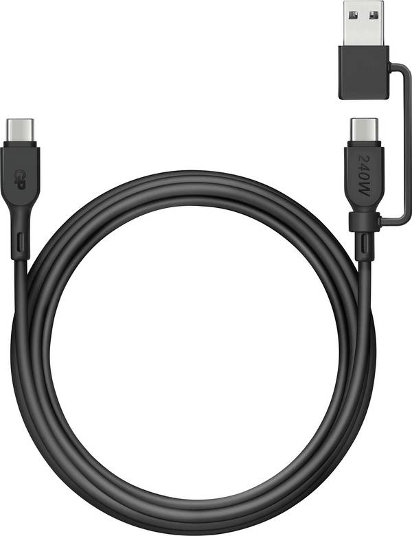 GP USB kabel   USB-C®, USB-A utikač 1.50 m crna  GPCBCCBVBKUSB971