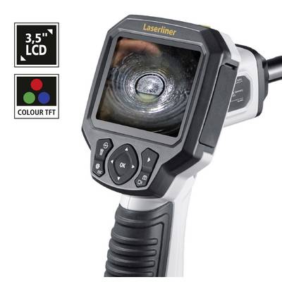 Endoskopska kamera s 3,5'' LCD zaslonom, u boji, TFT tehnologije. Prikazuje sliku tamnog unutrašnjeg prostora, vjerojatno cijevi ili slične strukture.